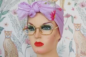 Vintage Victory Optical Octagon Eyeglass Gold Tone 1960s NOS Geometric Academia